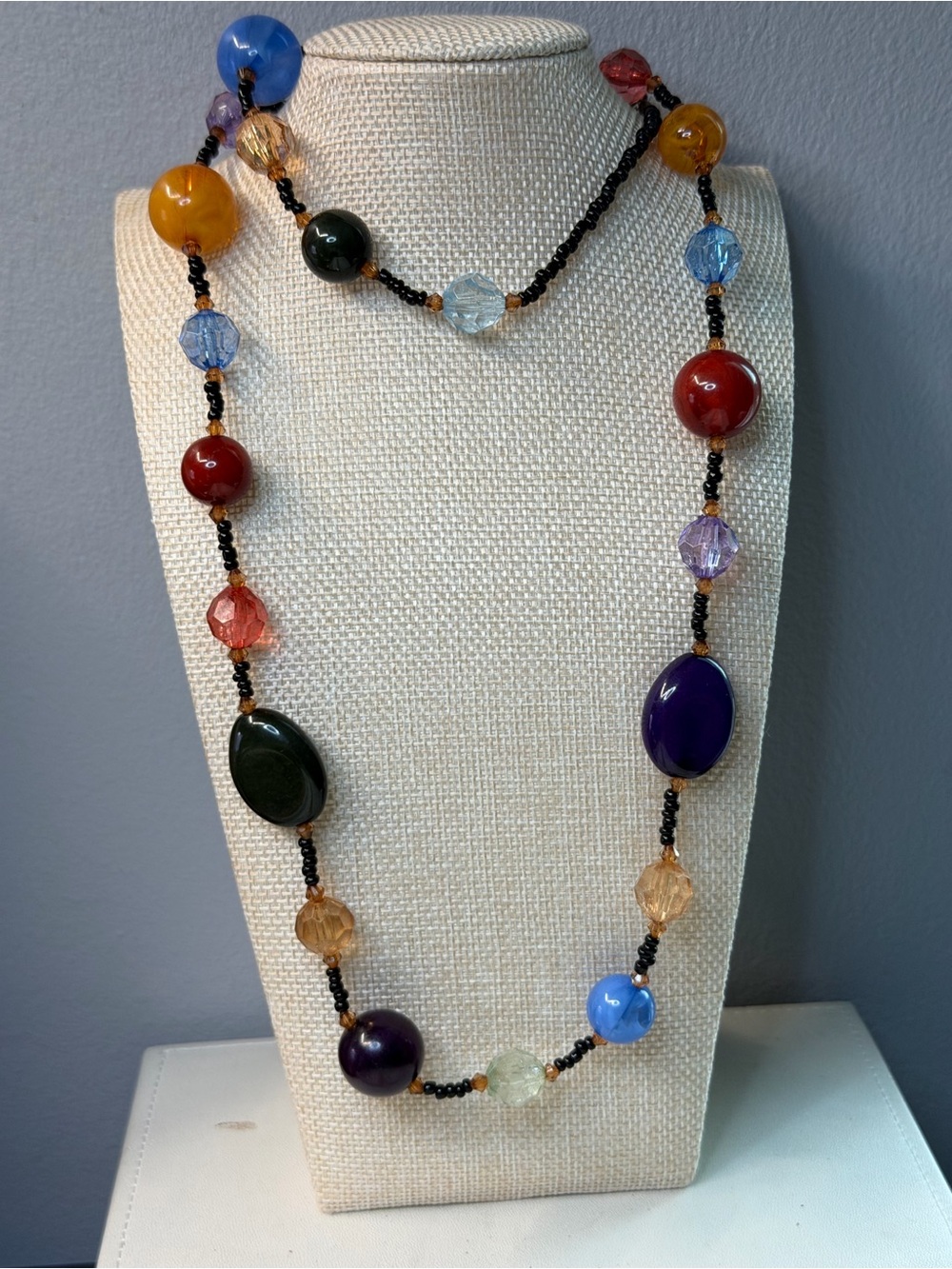 Multicolor Beaded Statement Necklace - Women Jewelry
